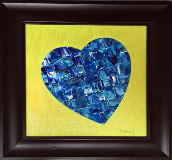 Blue-Yellow Heart by Dennis Sheil